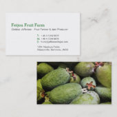 Feijoa Obstkarten Bauer/Konfitüre Visitenkarte (Vorne/Hinten)