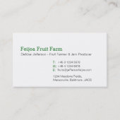 Feijoa Obstkarten Bauer/Konfitüre Visitenkarte (Vorderseite)