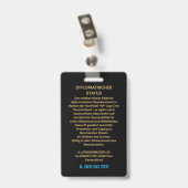 Feiler & Rothschild lluminati Diplomatic Identity Ausweis (Rückseite mit Clip)