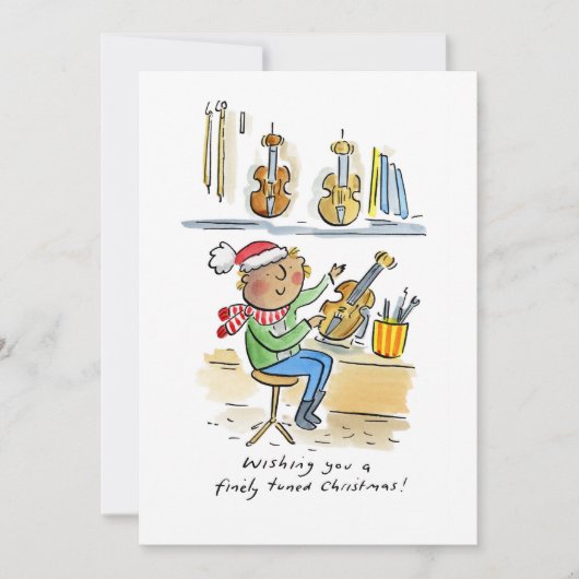 Fein abgestimmtes Weihnachten Einladung (Vorderseite)