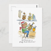 Fein abgestimmtes Weihnachten Postkarte (Vorne/Hinten)