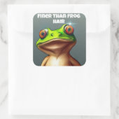 Fein als Frosch-Spaß Quadratischer Aufkleber (Tasche)