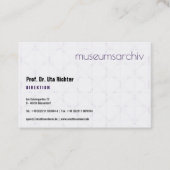 fein bemustert, klar, gut lesbar visitenkarte (Vorderseite)