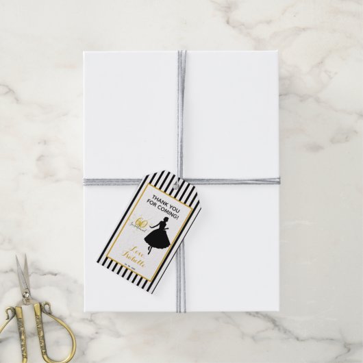 Fein DANKE FÜR DIE KOMBINATION VON Schwarz/Weiß St Geschenkanhänger (Mit Garn)