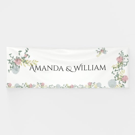Fein geblüht Hochzeit Banner (Horizontal)