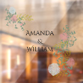 Fein geblüht Hochzeit Fensteraufkleber (Blatt 2)