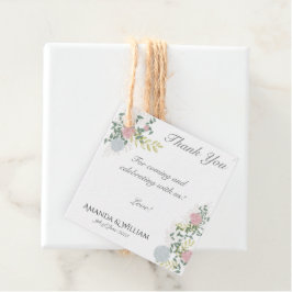 Fein geblüht Hochzeit Geschenkanhänger