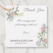 Fein geblüht Hochzeit Geschenkanhänger (Vorderseite)