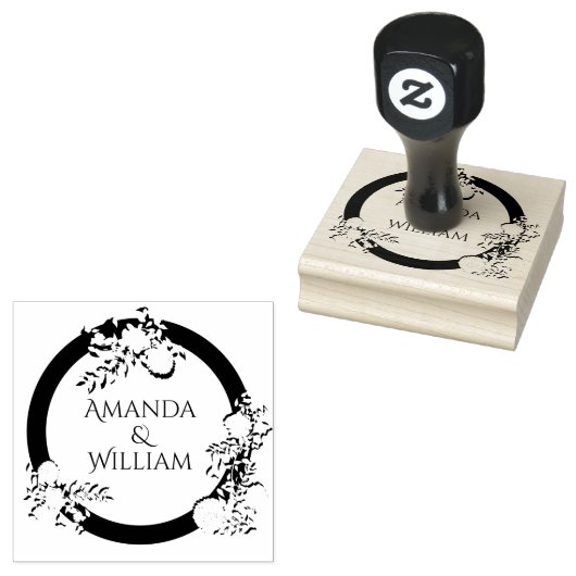 Fein geblüht Hochzeit Gummistempel (Stempel)