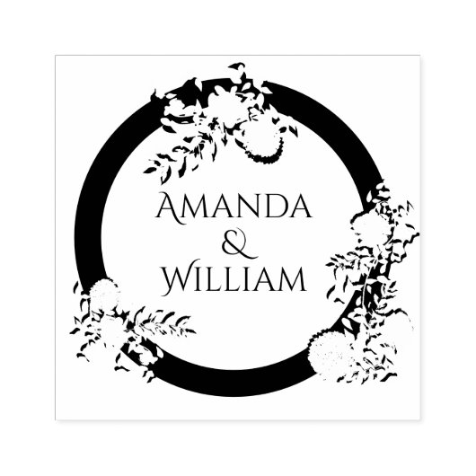 Fein geblüht Hochzeit Gummistempel (Prägung)