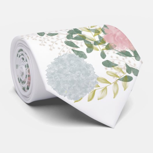 Fein geblüht Hochzeit Krawatte (Gerollt)