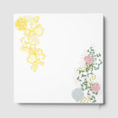 Fein geblüht Hochzeitengast-Buch mit Gold Gästebuch (Rückseite)