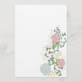 Fein geblüht Hochzeitsmenü Menükarte (Rückseite)