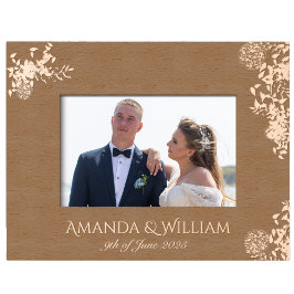 Fein geblüht Hochzeitsrahmen Geätzte Rahmen