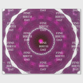 FEIN GEBURTTAG_kaleidoscop_Gift_ROYALPURPLE_BLACK Geschenkpapier (Flach)