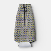 Fein gelb-blau Gemustert Flaschenkühler (Rückseite)