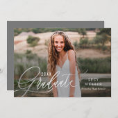 Fein gepennter Abschluss Ankündigung Einladung (Vorne/Hinten)