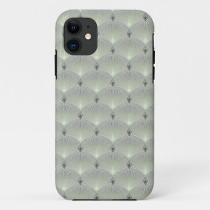 Fein grün und grau, Art Deko. Case-Mate iPhone Hülle