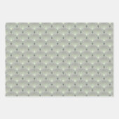 Fein grün und grau, Art Deko. Geschenkpapier Set (Vorderseite)