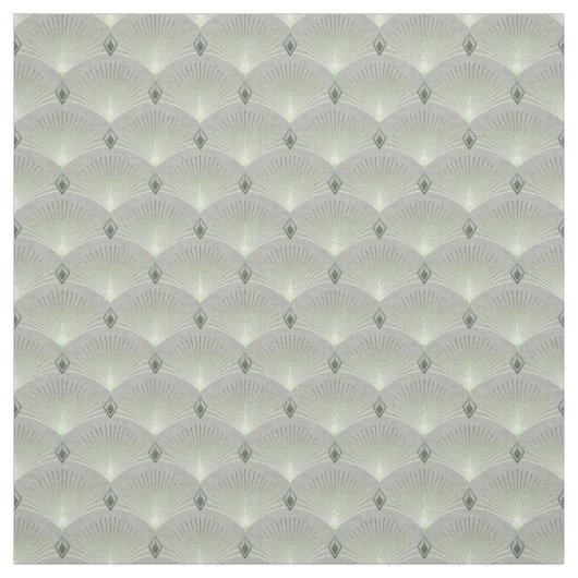 Fein grün und grau, Art Deko. Stoff (Muster)
