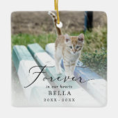 Fein in unserem Cat-Memorial für das Herz-Foto Keramikornament (Vorderseite)
