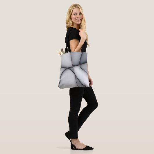 Fein konvexe, graue Ausschnitte Tasche (Am Model)
