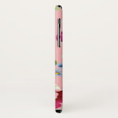 fein rosa Vintages Blumenschmetterlingsmuster Case-Mate iPhone Hülle (Hinten/Links)