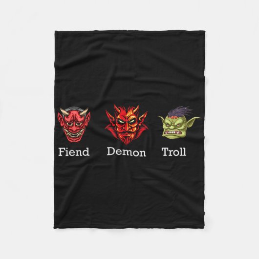 Feind Dämon Troll Subtil Anti Trump Fleecedecke (Vorderseite)