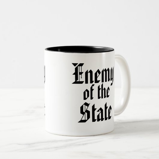 Feind der Staats-Tasse Zweifarbige Tasse (VorderseiteRechts)