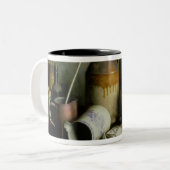 Feinde unter dem Mantel der Freunde Zweifarbige Tasse (Vorderseite Links)