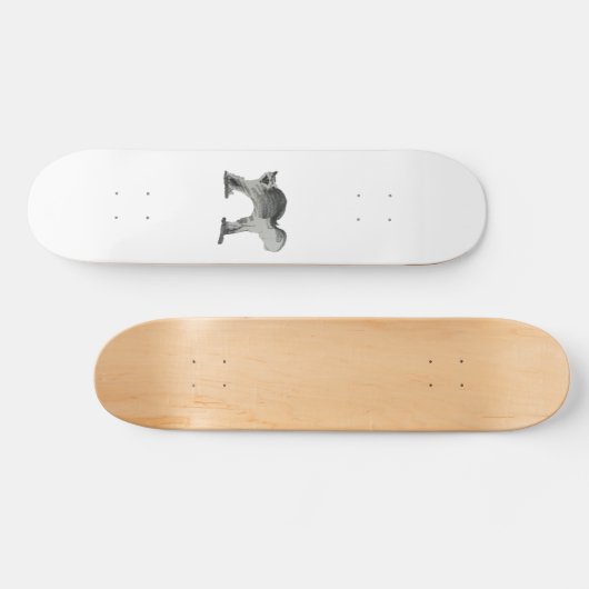 feindliche Katze Skateboard (Horizontal)