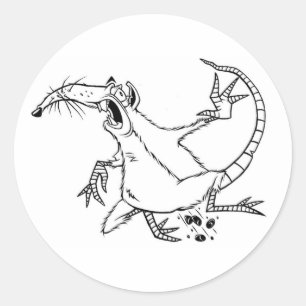 feindliche Ratte Runder Aufkleber