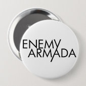 Feindliches Armada-Schwarz-Logo-Button Button (Vorne & Hinten)