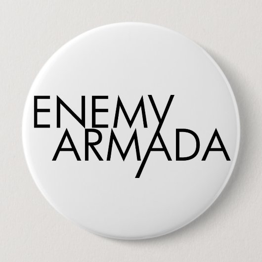 Feindliches Armada-Schwarz-Logo-Button Button (Vorderseite)