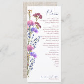 Feine Acrylblume Menükarte (Vorne/Hinten)