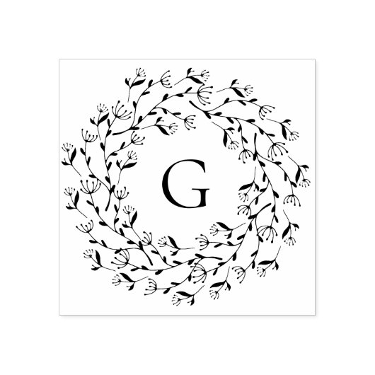 Feine Bläschen-Monogramm Gummistempel (Prägung)