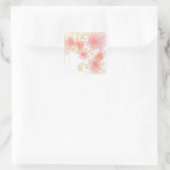 Feine Blume-Aufkleber Quadratischer Aufkleber (Tasche)