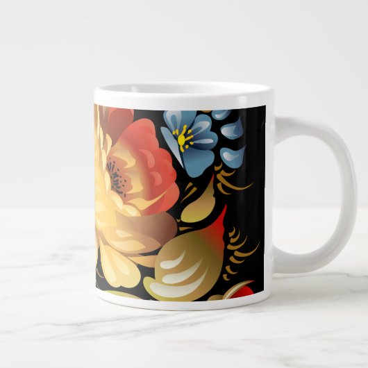 Feine Blume Cool Niedlich Giro Retro Florenz Jumbo-Tasse (Rechts)