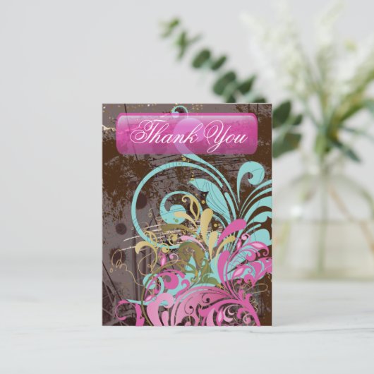 Feine Blume Cool Niedlich Giro Retro Florenz Postkarte (Stehend Vorderseite)