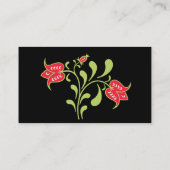 Feine Blume Cool Niedlich Giro Retro Florenz Visitenkarte (Rückseite)