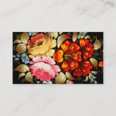 Feine Blume Cool Niedlich Giro Retro Florenz Visitenkarte (Rückseite)