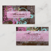 Feine Blume Cool Niedlich Giro Retro Florenz Visitenkarte (Vorne/Hinten)