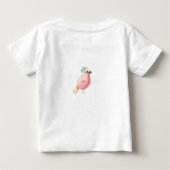Feine Blume und Federn Monogramm Baby T-shirt (Rückseite)
