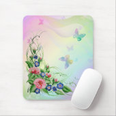 Feine Blumen und Schmetterlinge Mousepad (Mit Mouse)