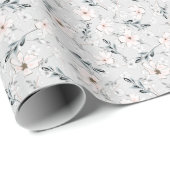 Feine Blumenmuster. Geschenkpapier (Rolleneckpunkt)