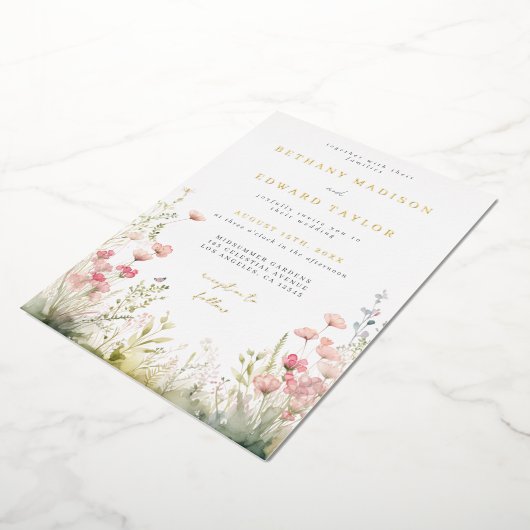 Feine Blumenzunge Einladung (Gedreht)