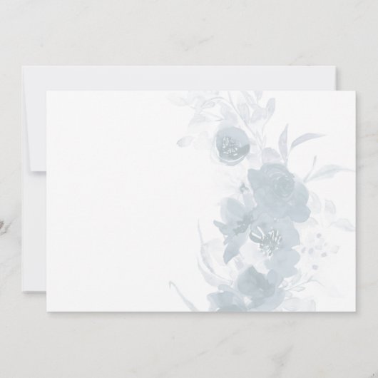 Feine Blüte mit Kreuztaufen Einladung (Rückseite)