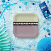 Feine Blüte mit Pflaume und Grün Pappteller (Party)