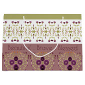 Feine Blüte und Gemustert Große Geschenktüte (Vorderseite)