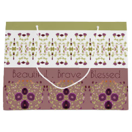 Feine Blüte und Gemustert Große Geschenktüte